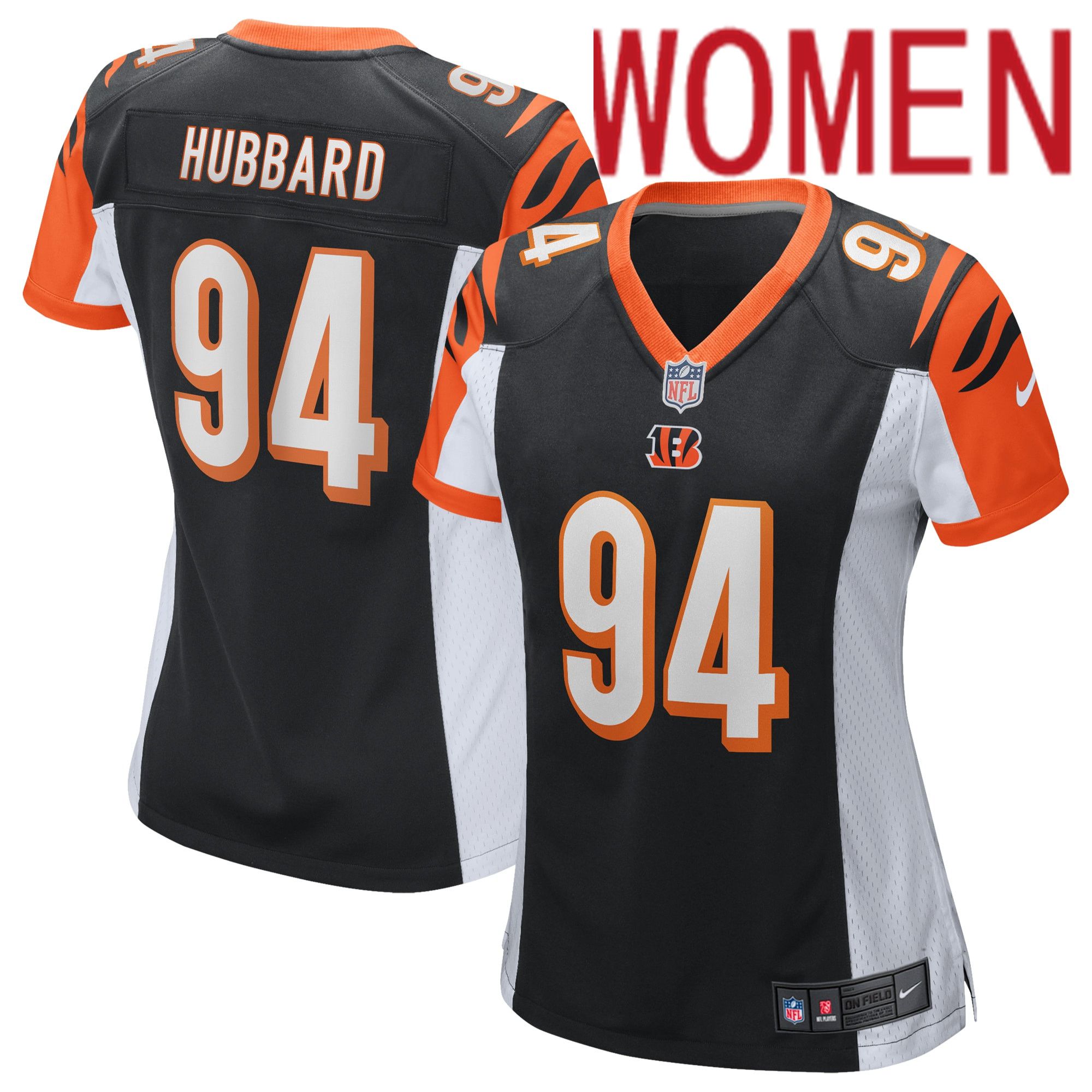 Women Cincinnati Bengals #94 Sam Hubbard Nike Black Game NFL Jerseys->women nfl jersey->Women Jersey
